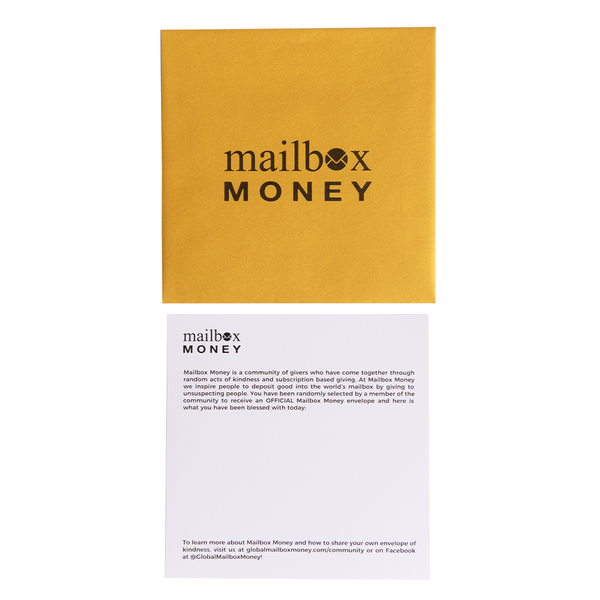 Official 6.5 x 6.5 (large) Gold Mailbox Money Envelopes.